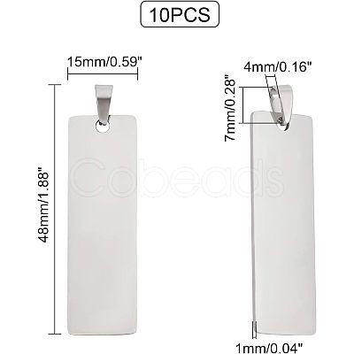 304 Stainless Steel Pendants STAS-UN0005-93-1