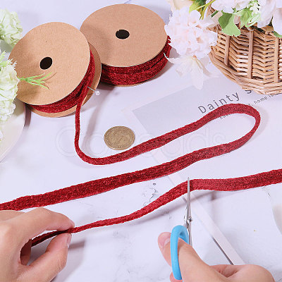 Polyester Chenille Ribbon OCOR-WH0097-36A-1