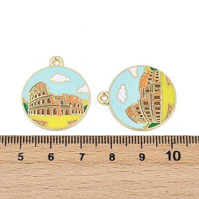 Alloy Enamel Pendants ENAM-V001-02A-G-1
