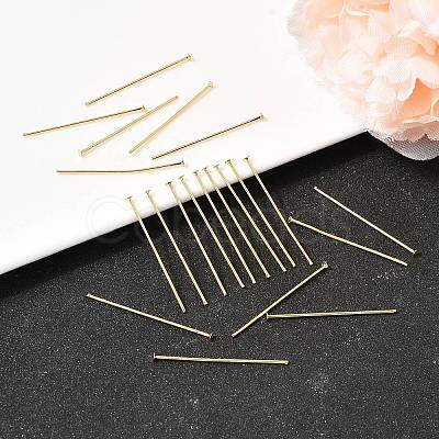 SHEGRACE Brass Flat Head Pins XGR0085G-33G-1