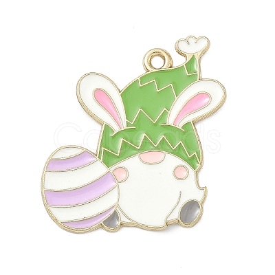 Easter Alloy Enamel Pendants ENAM-I082-02G-05-1
