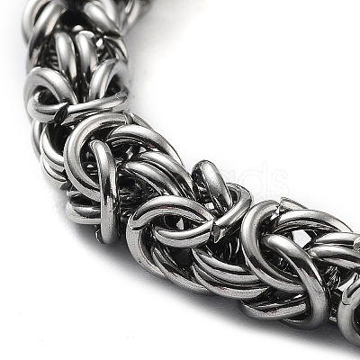 Non-Tarnish 201 Stainless Steel Rope Chain Bracelet BJEW-Z023-03D-1