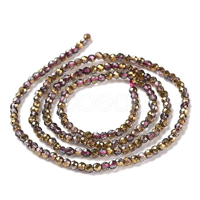 Transparent Electroplate Glass Beads Strands LS-GLAA-H021-01A-HP07-1