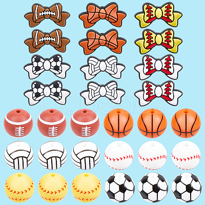 12 Styles Silicone Beads SIL-PA0001-06-1