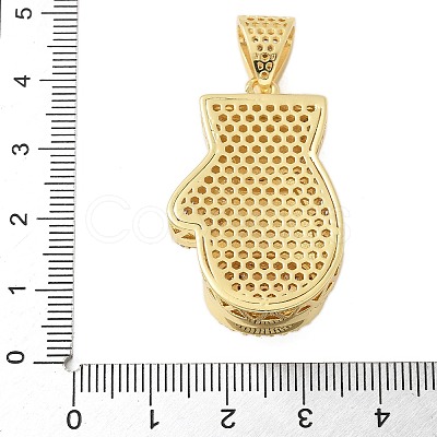 Brass Micro Pave Cubic Zirconia Pendants KK-P293-37G-1