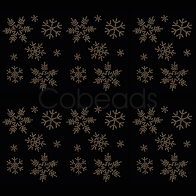 Snowflake Pattern Hotfix Rhinestones DIY-WH0430-205D-1