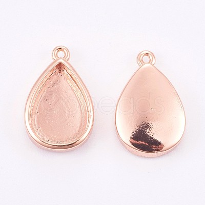 Brass Pendant Cabochon Settings ZIRC-E149-27RG-1
