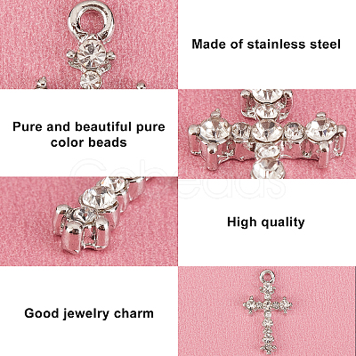 24Pcs Alloy Rhinestones Pendants ALRI-FH0001-02-1