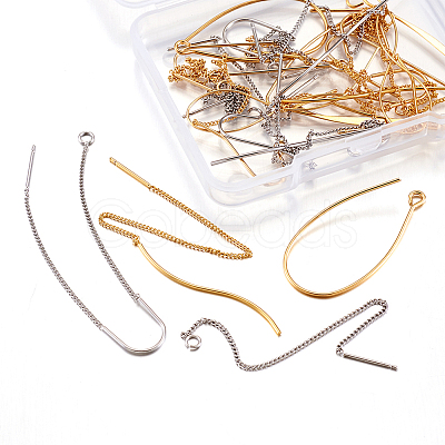 Brass Stud Earring Findings KK-TA0007-75-1