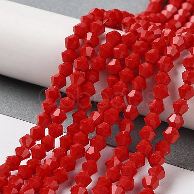 Opaque Solid Color Imitation Jade Glass Beads Strands GLAA-F029-P4mm-02-1