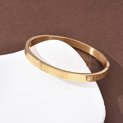 304 Stainless Steel Hinged Bangles for Women BJEW-B161-09G-1