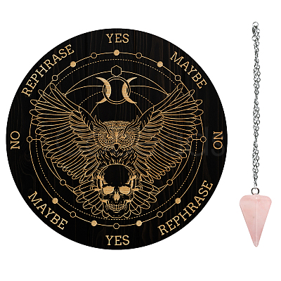 AHADEMAKER 1Pc Cone/Spike/Pendulum Natural Rose Quartz Stone Pendants DIY-GA0004-59A-1