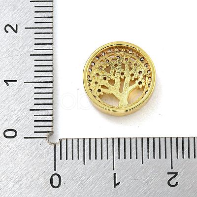 Rack Plating Brass Micro Pave Cubic Zirconia Beads KK-G513-80G-1