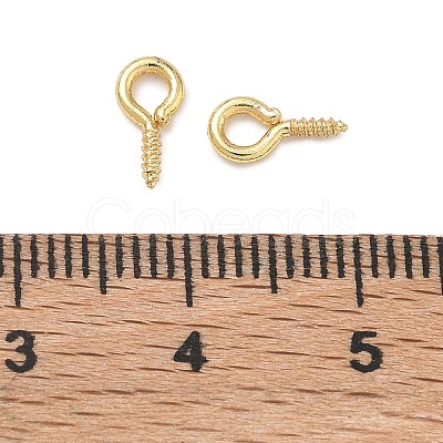 Brass Screw Eye Pin Peg Bails KK-D289-56G-1