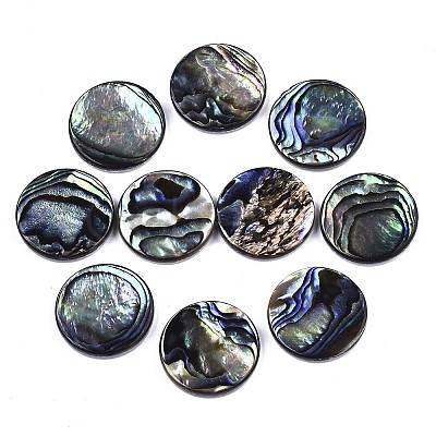 Natural Abalone Shell/Paua Shell Cabochons X-SSHEL-N034-72C-01-1