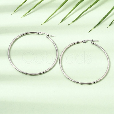 201 Stainless Steel Hoop Earrings SA-CBA4A0D-16P-F-1