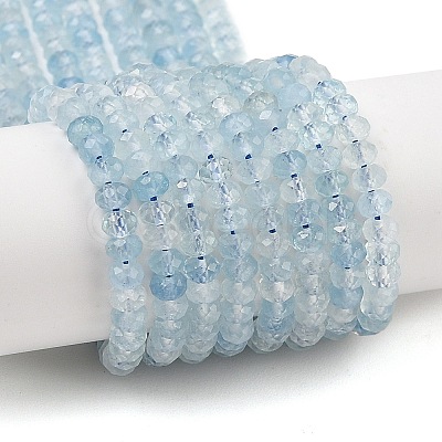 Natural Aquamarine Beads Strands G-K376-B04-02-1