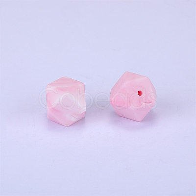 Hexagonal Silicone Beads SI-JX0020A-56-1