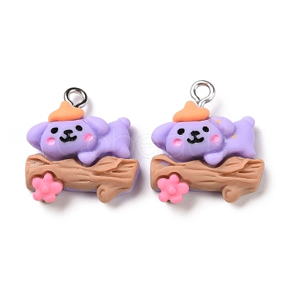 Opaque Resin Pendants RESI-G032-G05-1