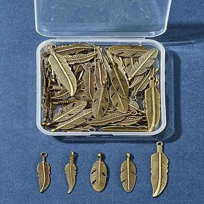 60Pcs Tibetan Style Alloy Pendants TIBEP-FS0001-19-1