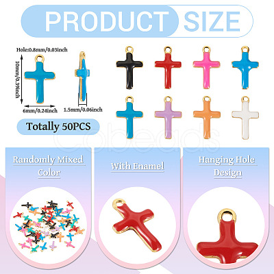 50Pcs 304 Stainless Steel Enamel Charms STAS-TA0003-32B-1