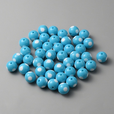 Acrylic Beads LS-SACR-WH0009-11C-1