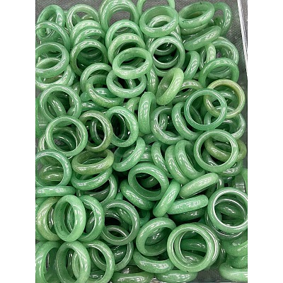 Natural Green Aventurine Finger Rings WG8089A-19-1
