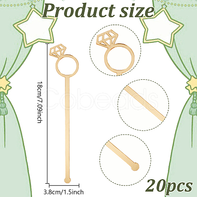 20Pcs Transparent Acrylic Stirring Rods MACR-GO0001-10-1