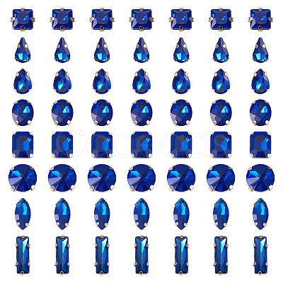 80Pcs 8 Styles Sew on Rhinestone RGLA-TA0001-11C-1