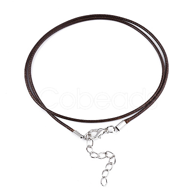 Waxed Cotton Cord Necklace Making MAK-S034-005-1