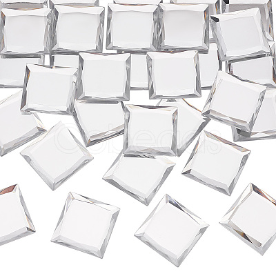 30Pcs Flat Back Acrylic Rhinestone Cabochons OACR-OC0001-17-1