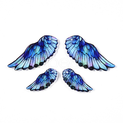 Epoxy Resin Wing Pendants FIND-N005-64B-1