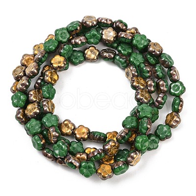 Czech Pressed Glass Beads GLAA-I061-23B-1