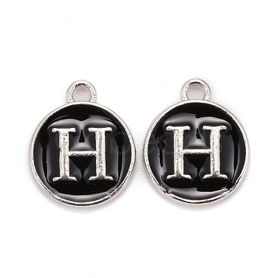 Platinum Plated Alloy Charms ENAM-S118-02H-P-1