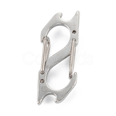 Non-Tarnish 304 Stainless Steel S-Hook Clasps STAS-C024-07P-1