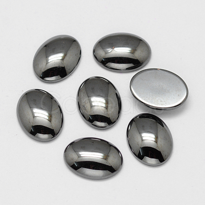 Non-magnetic Synthetic Hematite Cabochons X-G-P162-04-13x18mm-1