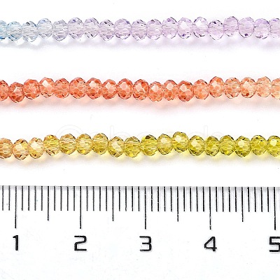 Transparent Painted Glass Beads Strands X1-DGLA-A034-T2mm-A12-1