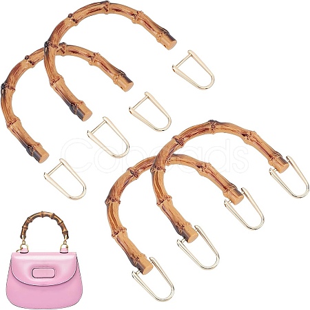 PP Plastic Half Round Bag Handle and Alloy U Shape Bag Ring FIND-WR0001-16-1