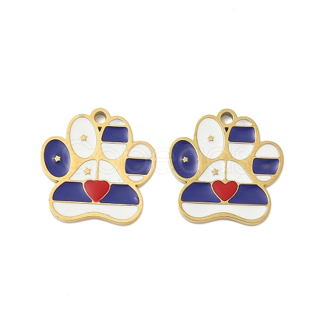 304 Stainless Steel Enamel Pendants STAS-G360-03G-02-1