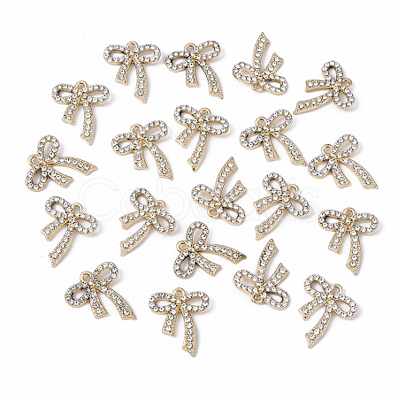 20Pcs Alloy Rhinestone Pendants FIND-YW0008-19G-1