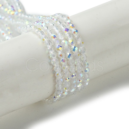 Electroplated Glass Beads Strands EGLA-P055-01A-AB01-1