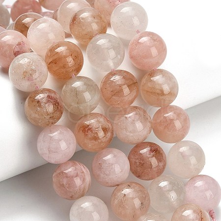 Natural Pink Morganite Beads Strands G-H335-B01-14mm-1