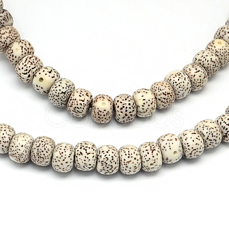 Undyed & Natural Moon and Star Xingyue Bodhi Bead Strands WOOD-R257-6x8-01-1