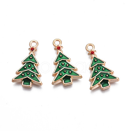 Christmas Alloy Enamel Pendants ENAM-Q442-65-1