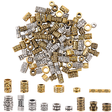 150Pcs 15 Styles Tibetan Style Zinc Alloy Beads FIND-SC0019-97-1