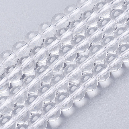 Natural Quartz Crystal Beads Strands X-G-C175-6mm-2-1