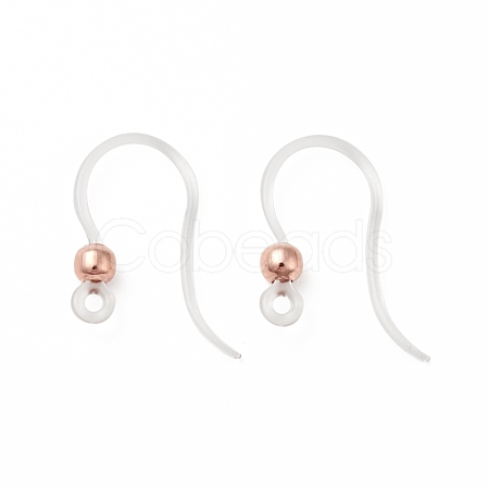 Transparent Resin Earring Hooks RESI-G050-01RG-1