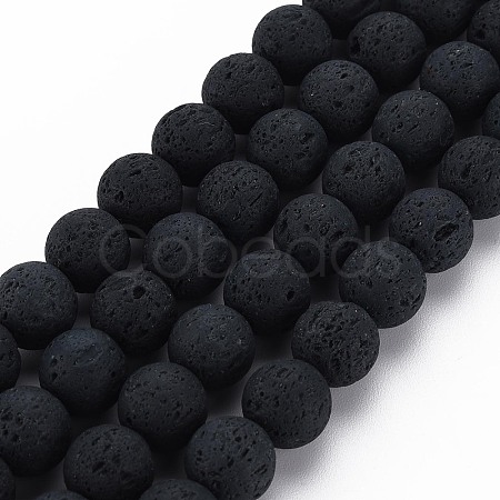 Synthetic Lava Rock Beads Strands G-TD001-03-1