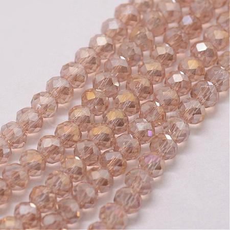 Electroplate Glass Bead Strands GLAA-K016-2x3mm-03FR-1