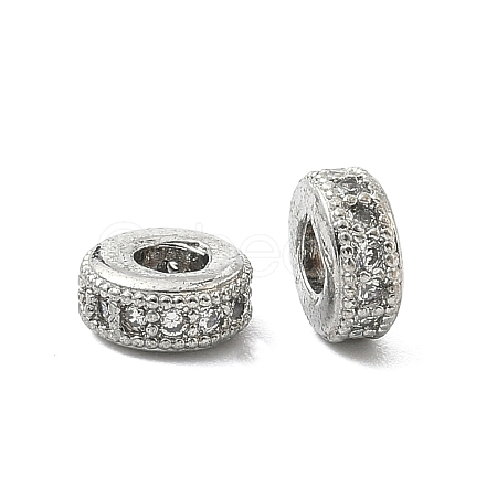 Brass Micro Pave Clear Cubic Zirconia Beads LS-ZIRC-I038-31P-1